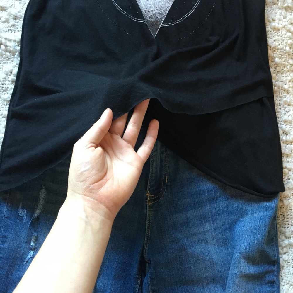 Modern Lux Black Moon Graphic Asymmetrical Tank XS - Picture 3 of 5